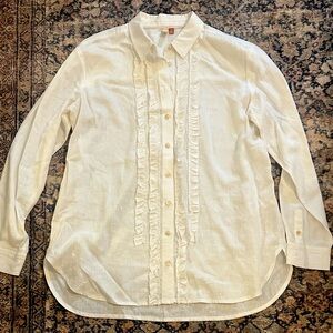 Anthropologie Pilcro White Button-Up Blouse, size S